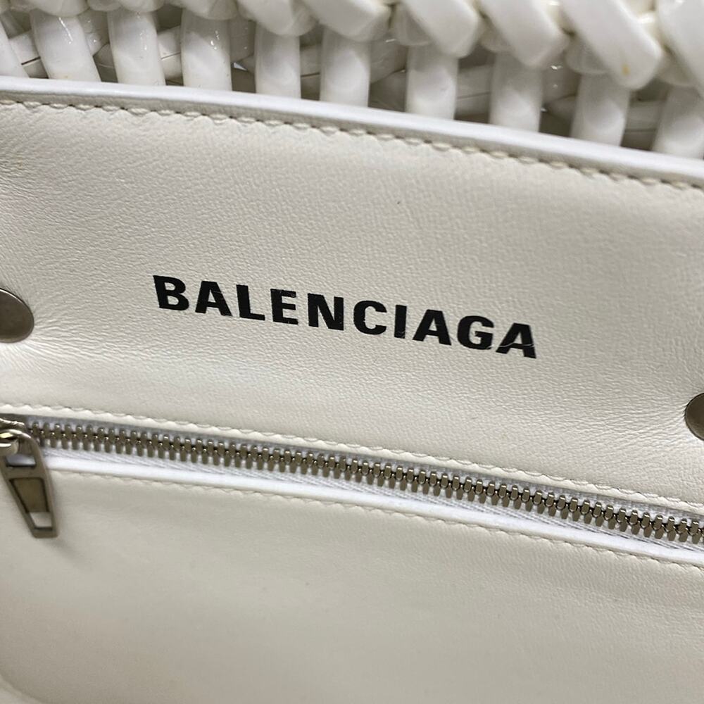 Balenciaga Bistro XS Basket Tote Bag 671342 Polyurethane Polyester Cotton - Picture 8 of 15
